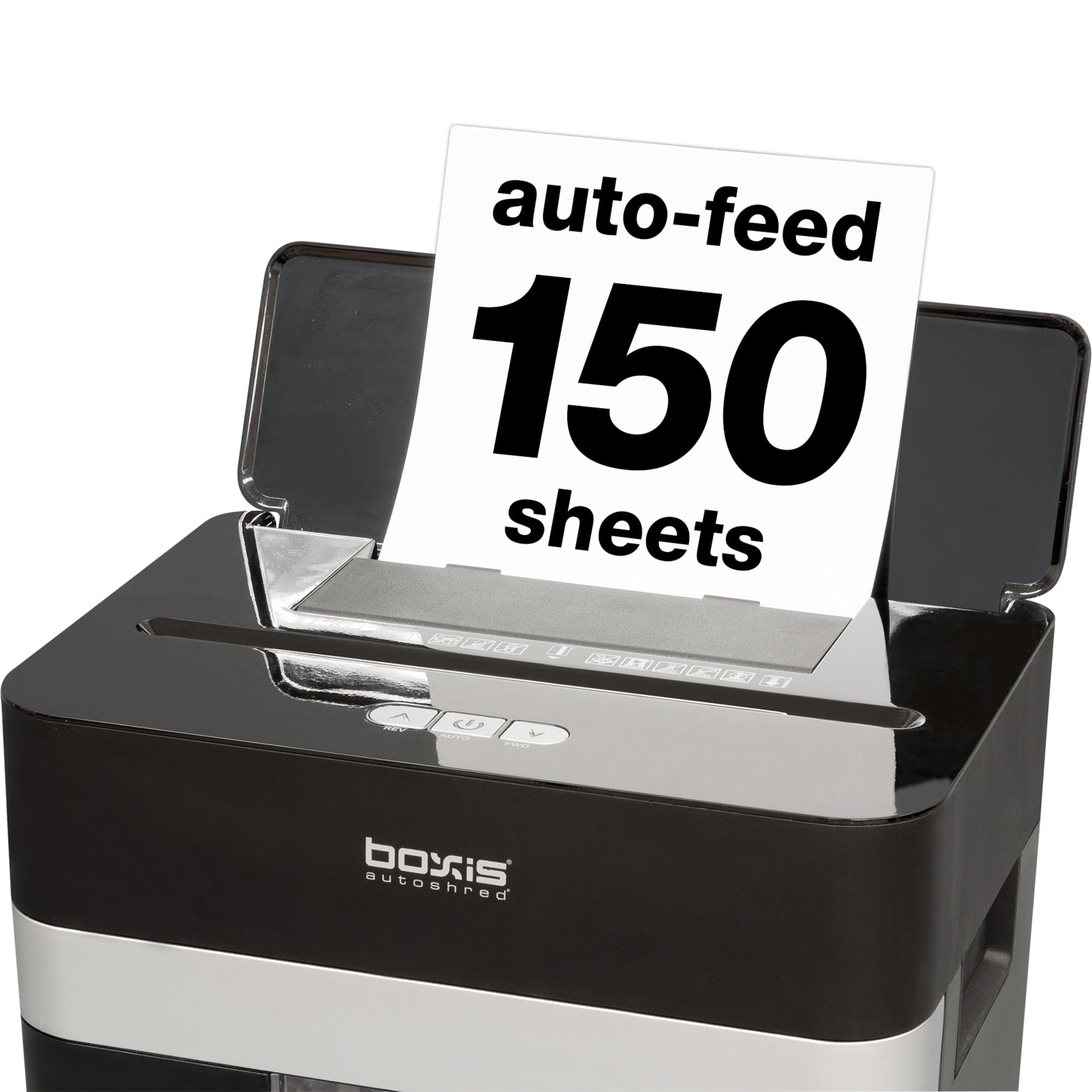 Boxis 150-Sheet Micro-Cut Shredder, Black, AD150T