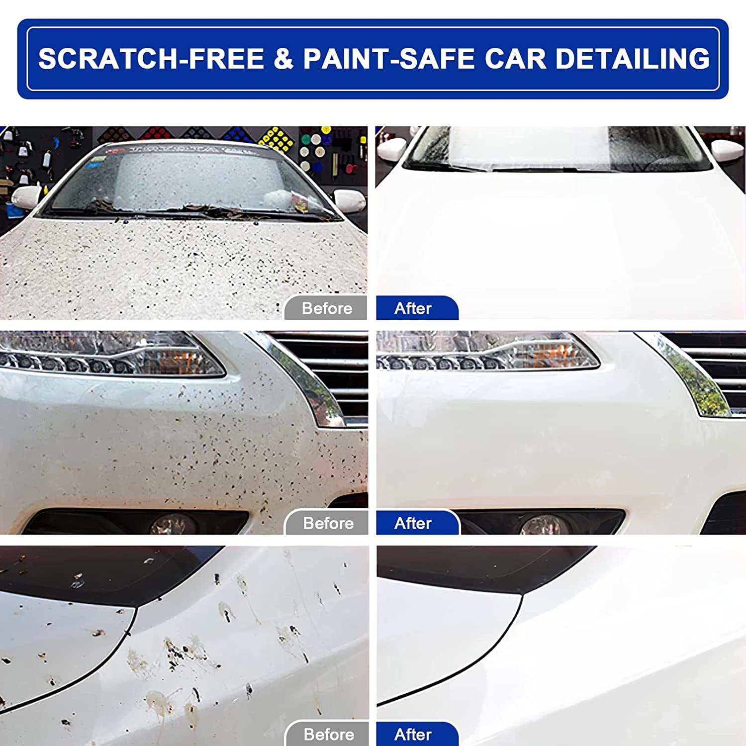 Clay Mitt, 2 Pack Clay Bar Mitt for Car Detailing, Fine Grade Auto Magic Clay Towel, Scratch-Free and Paint Safe, for Cleaning Polishing Detailing Cars Paint, Glass, Wheels