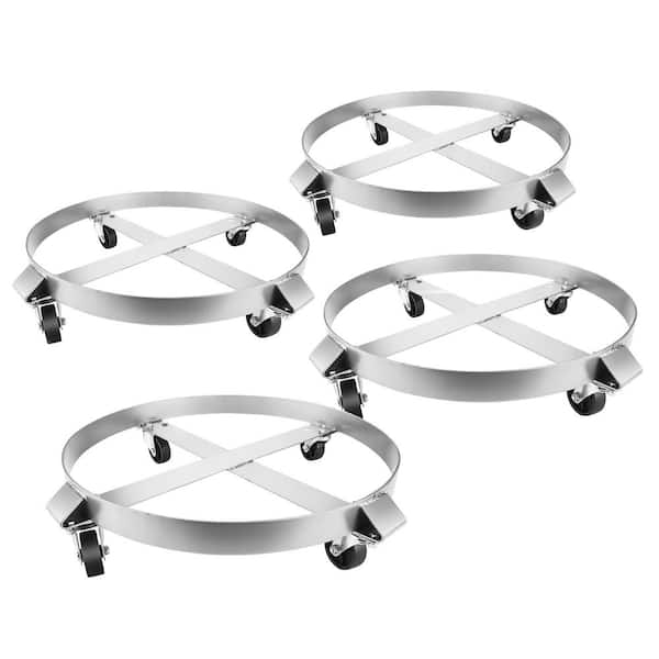 55 Gal. Metal Wheeled Heavy Duty Drum Dolly (4-Pack)