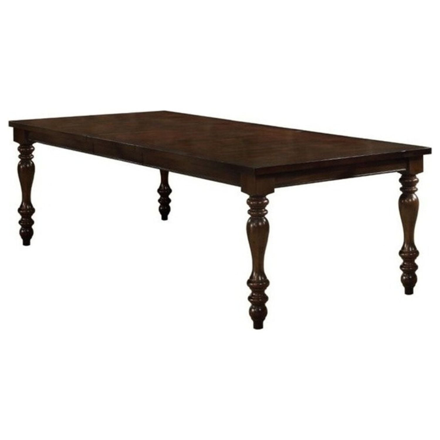 Hurdsfield Transitional Style Dining Table, Antiqued Cherry Finish