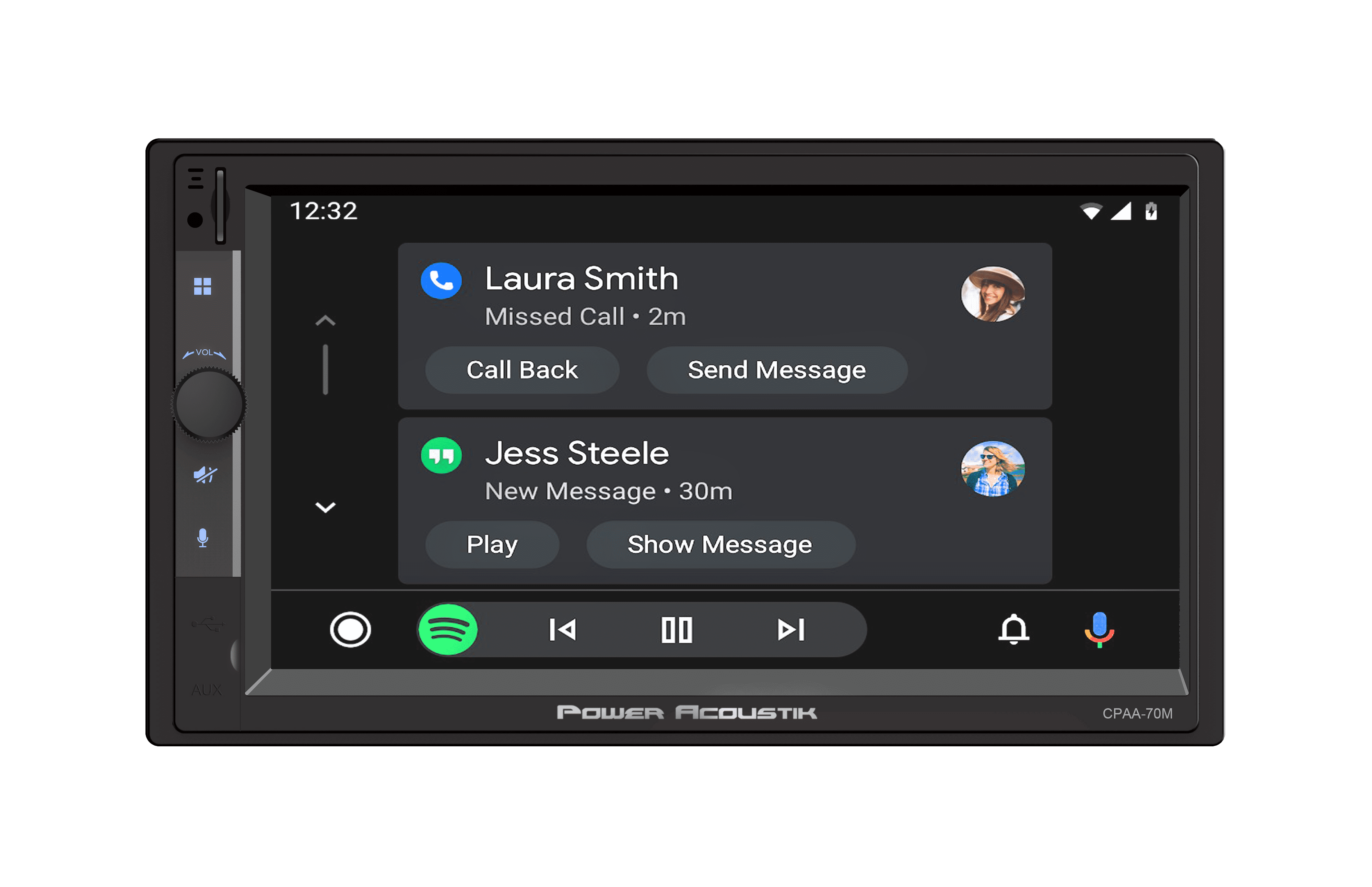 Power Acoustik Car Stereo Combo | Car Play/Android Auto Receiver & (4) 6.5