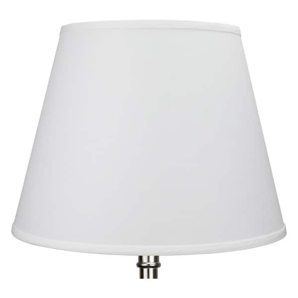 11 in. Top Diameter x 17 in. Bottom Diameter x 13 in. Slant Linen White Empire Lamp Shade