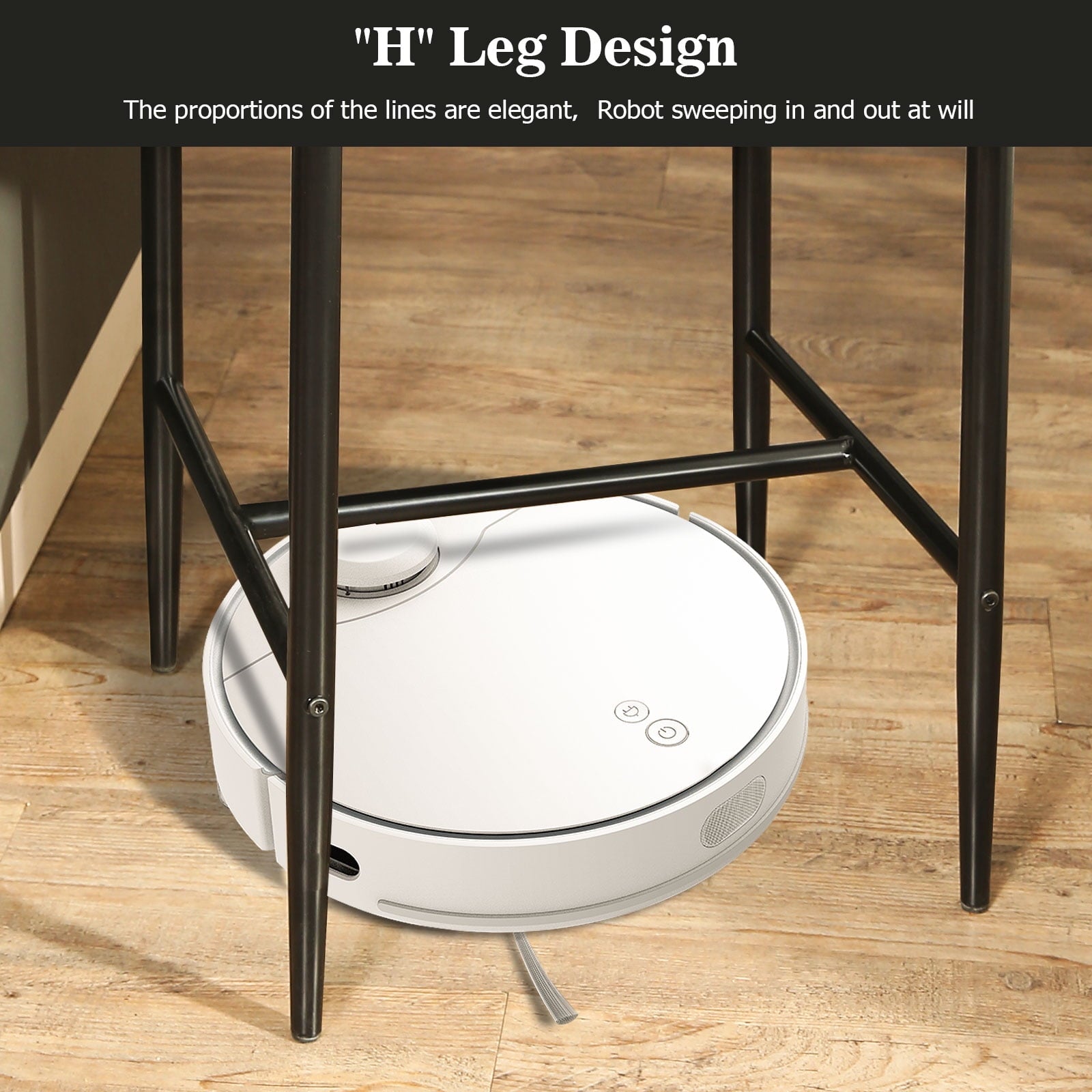 Surmoby Bar Stools Set of 2,Faux Leather Counter Height Bar Stools Set of 2,Industrial Stool Chairs with Back and Footrest,Black