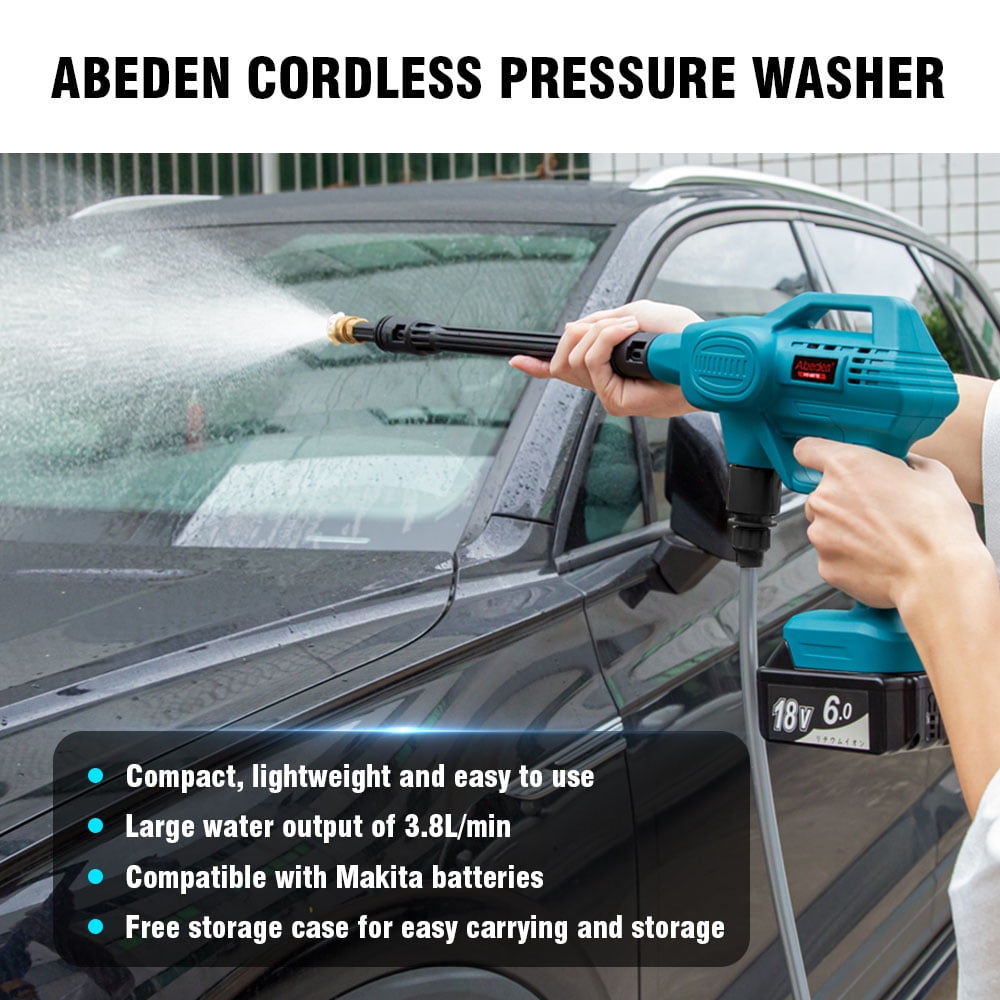 Portable Cordless High-Pressure Washer/Cleaner/Car Washer Gun Compatible with Makita 18v batteryNo Include)