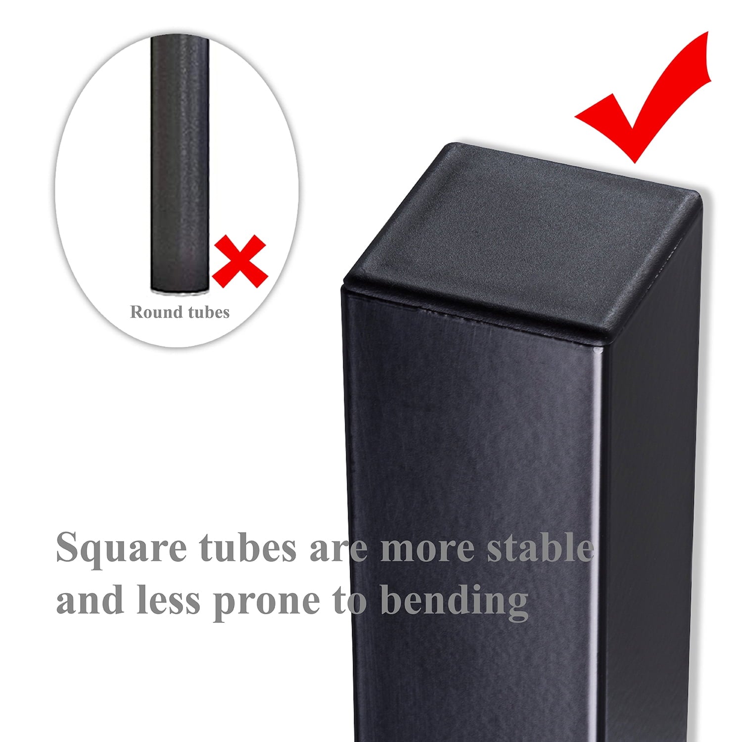 Amolife Twin Over Full Metal Bunk Bed with Stairs, Fullength Guardrail, Matte Black