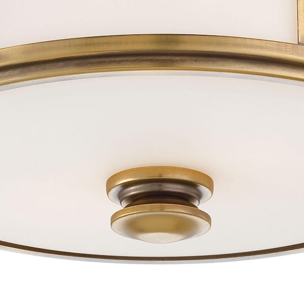 Harbour Point 2-Light Liberty Gold Flush Mount