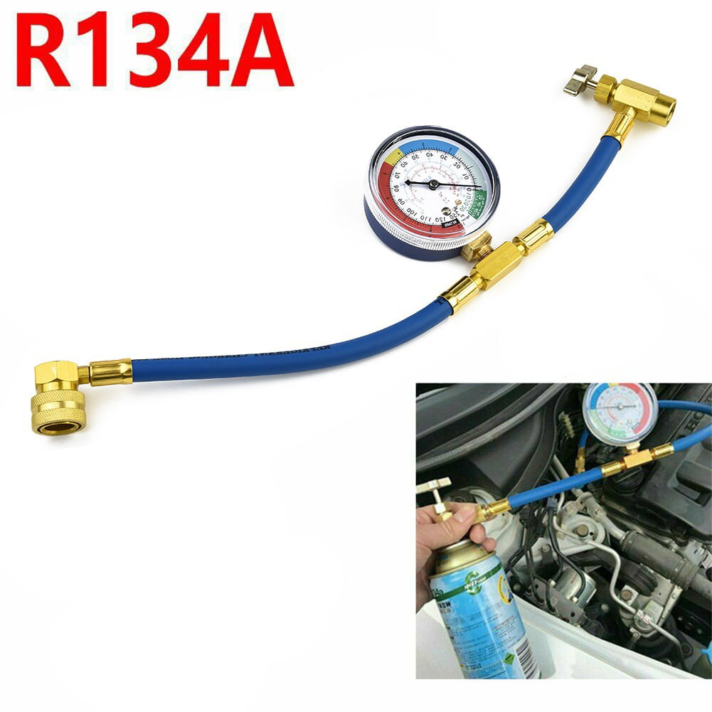 Car R134A Hose A/C Air Conditioning Recharge Hose Gas Gauge Tool Kit