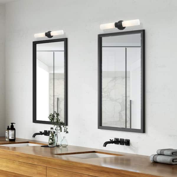 Aspen 2 Light Black ADA Vanity Sconce