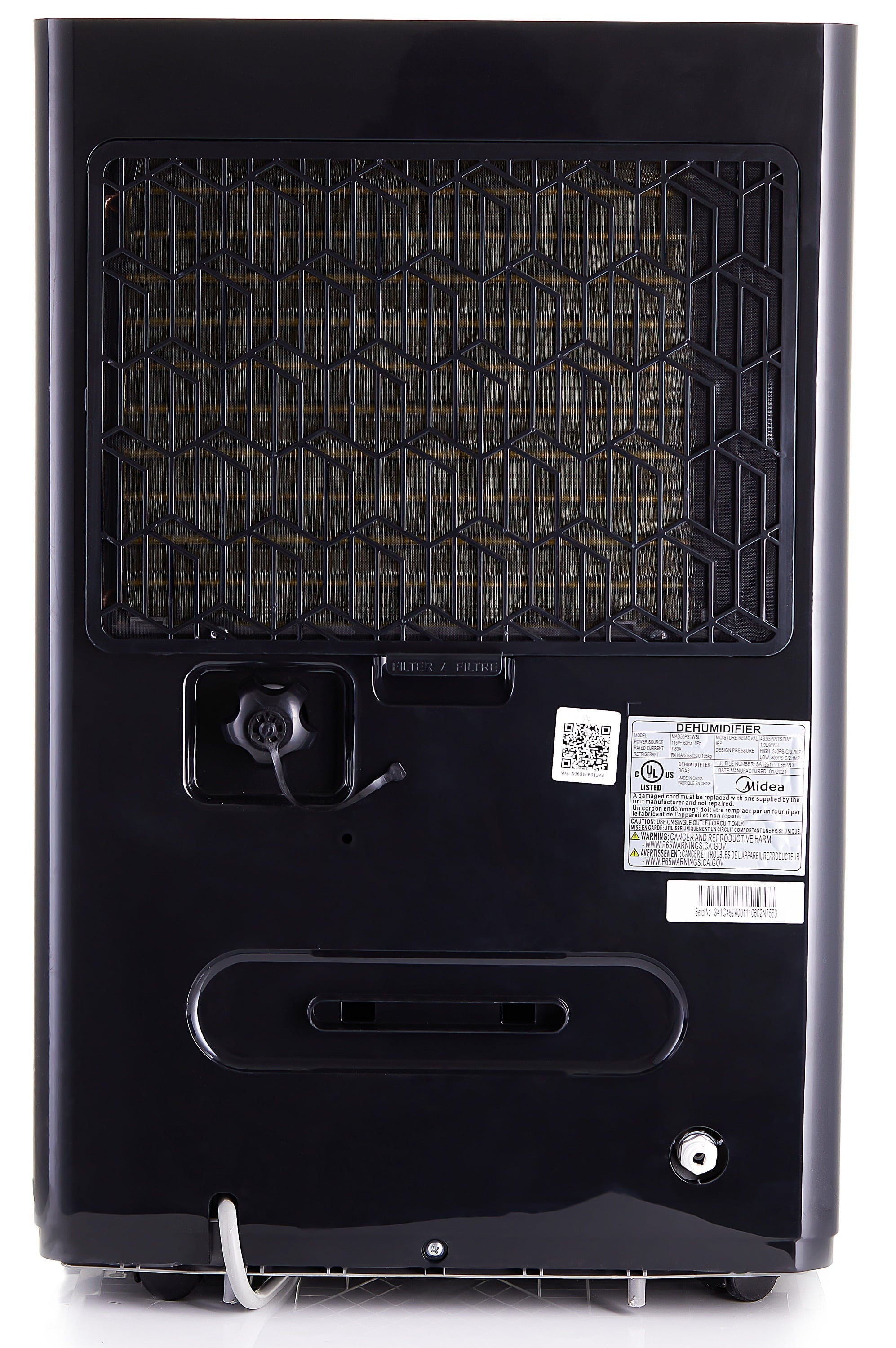 Midea 50-Pint Smart Dehumidifier with Pump - Wet Rooms, Energy Star, Black, MAD50PS1WBL