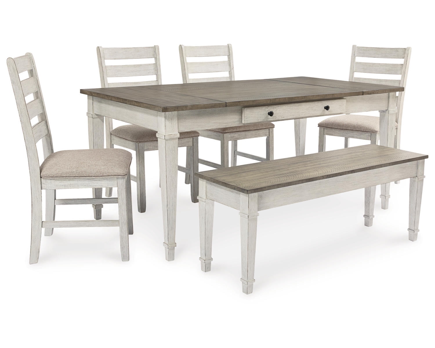 Signature Design by Ashley Casual Skempton Dining Table White/Light Brown