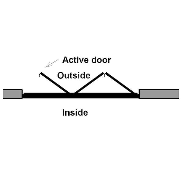 108 in. x 96 in. Right Swing/Outswing Black Aluminum Folding Patio Door