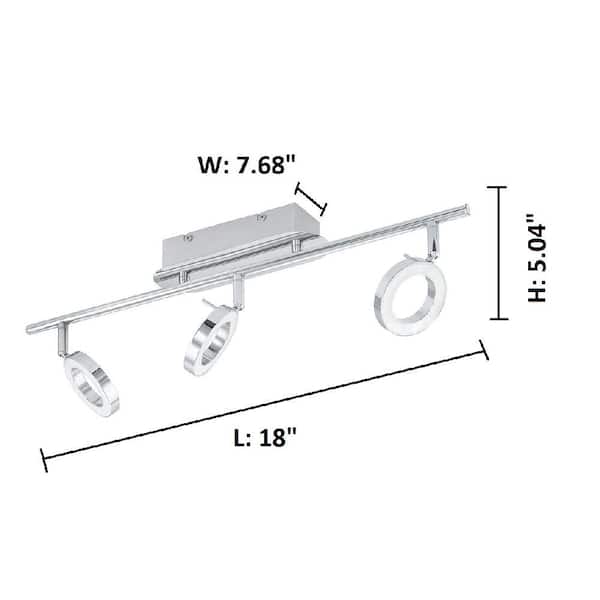 Naudella 1.5 ft. Chrome Integrated LED Track Lighting Kit