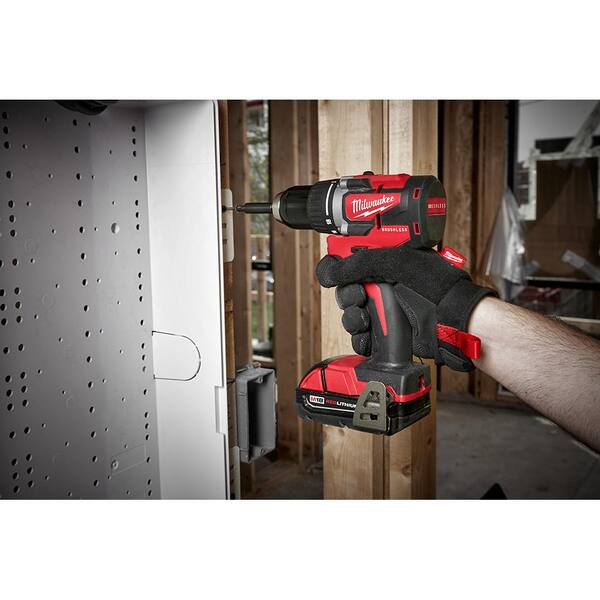 M18 18V Lithium-Ion Brushless Cordless Compact Drill/Impact Combo Kit (2-Tool) with Cut-Off/Grinder