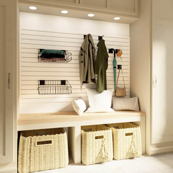 8 ft. PVC SlatWall Panel White (7-Pack)