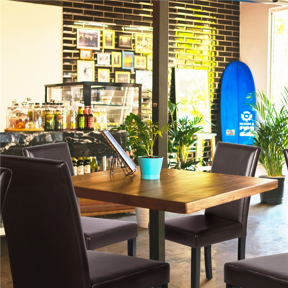 Topeakmart Dining Chair, Set of 4, Brown