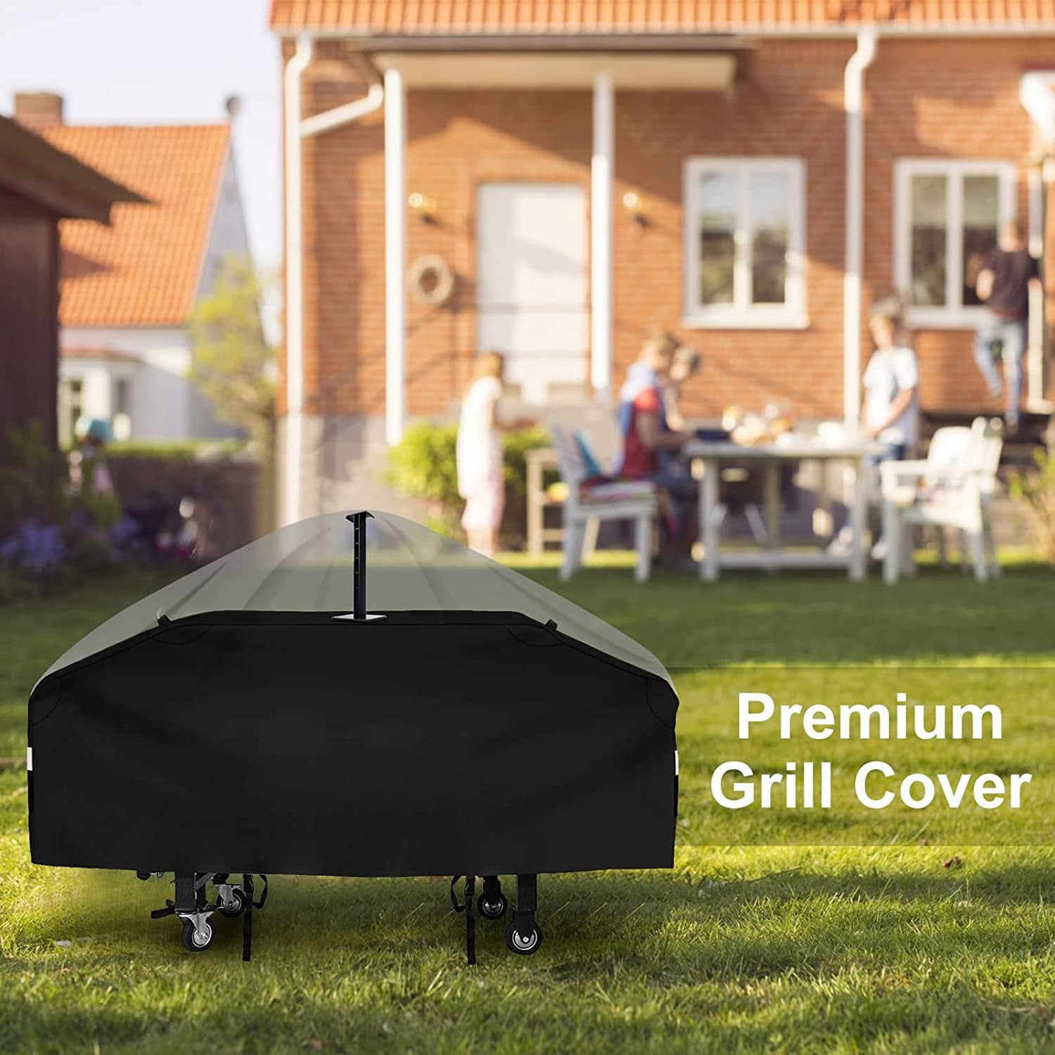 28 inch Griddle Cover for Blackstone, 600D Anti-Fade Waterproof Flat Top Grill Cover for Blackstone 28 inch Griddle Cooking Station with Single Shelf without Hood, Come with Support Pole, Black