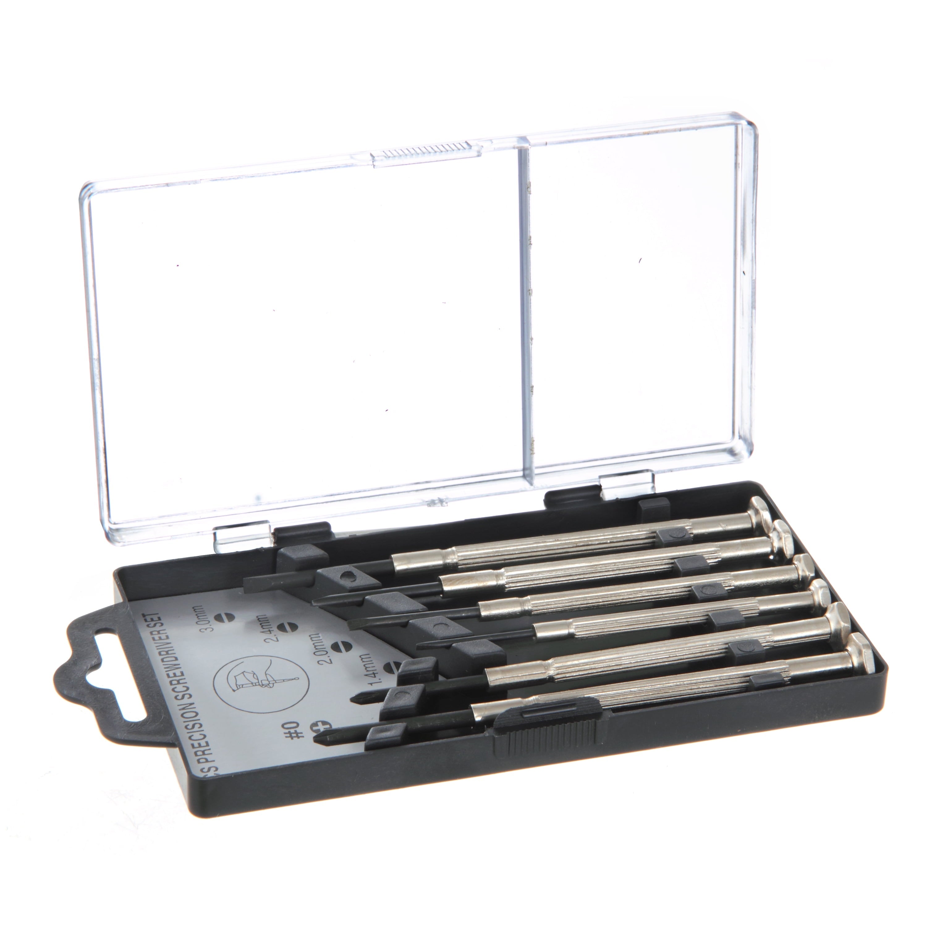 Hyper Tough 6 Piece Precision Philips and Slotted Screwdriver Set TS80037R