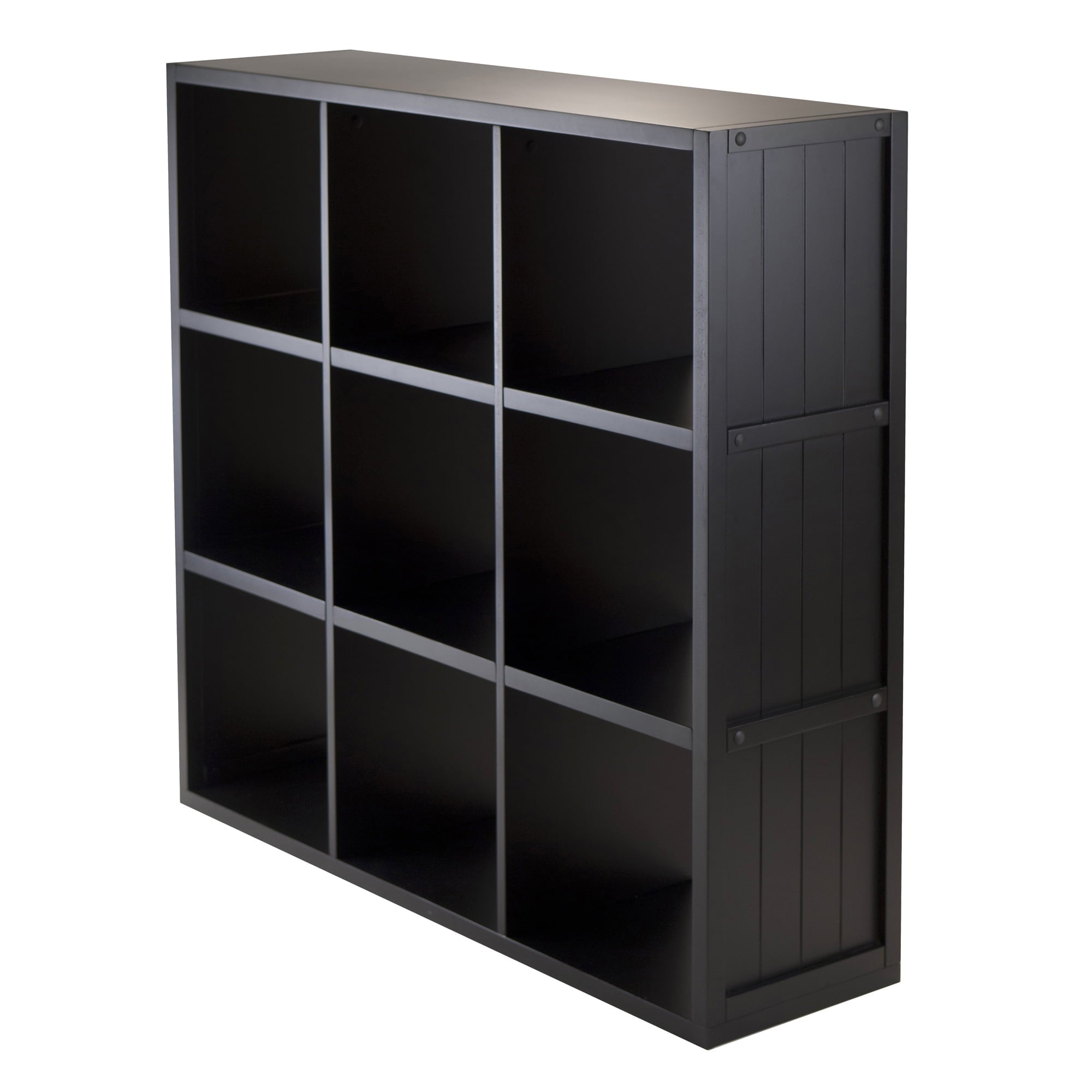 Winsome Wood Timothy 4x2 Storage Cube Shelf, Black Finish