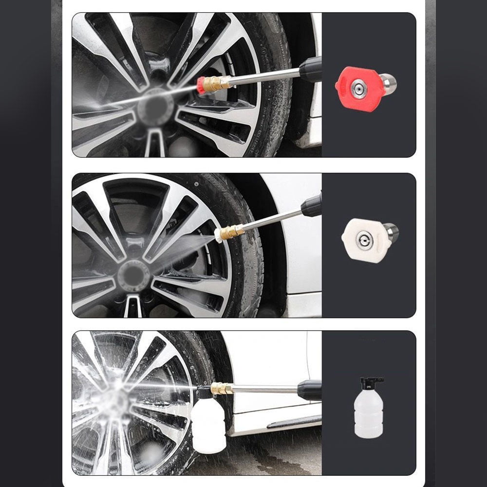 Tomshine Electric High Pressure Washer, Car Wash Tool, Cordless Portable Vehicle Cleaning Machine Automobile Washer with Foam Bottle