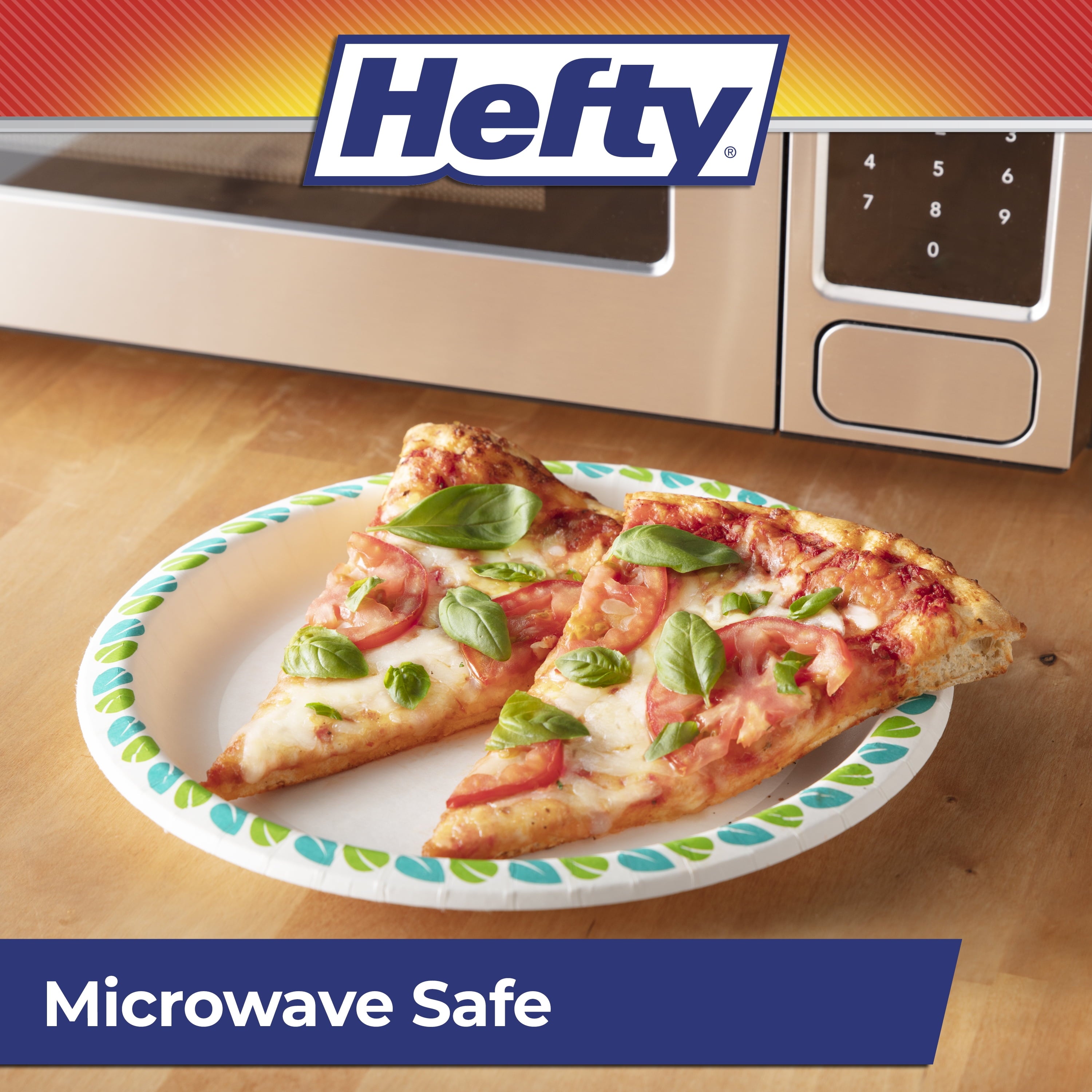 Hefty Compostable Printed Paper Plates, 10 Inch, 20 Count