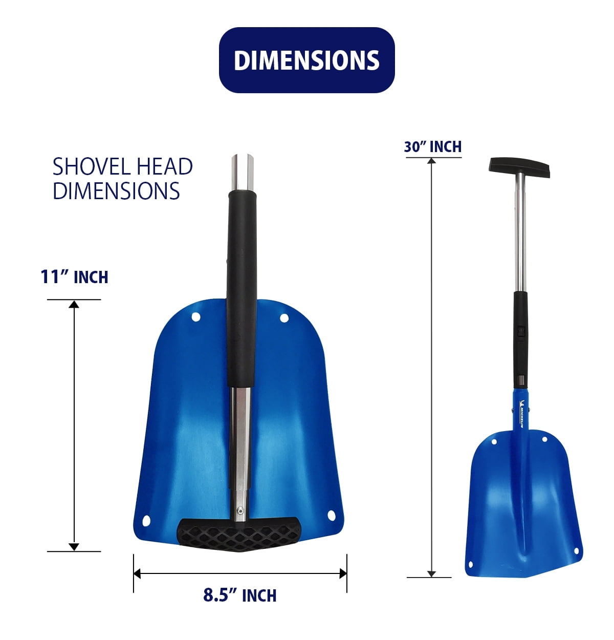 Michelin Ultra-Compact Telescopic Folding Snow Shovel