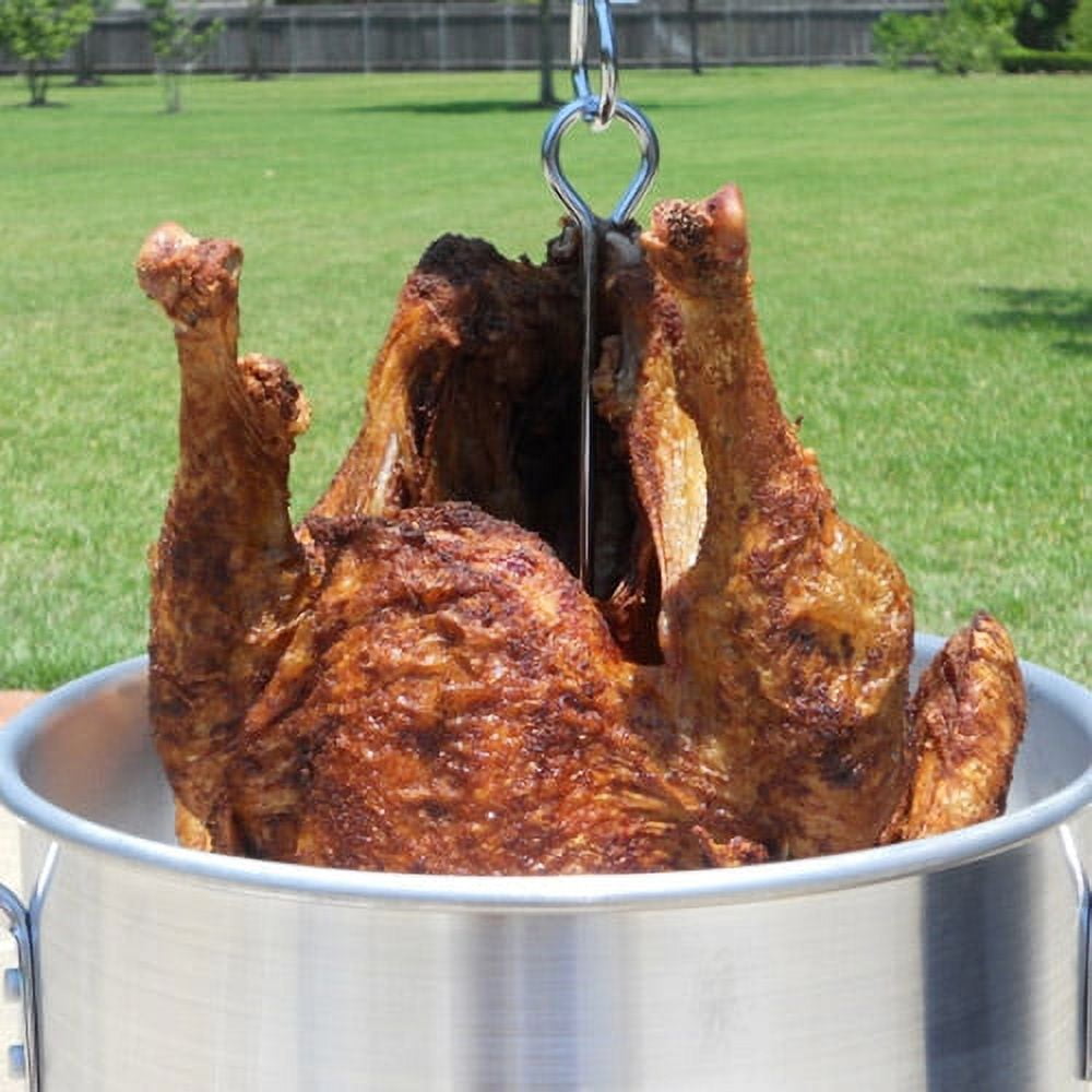 King Kooker #30PK - Aluminum Turkey Pot w/ Lid, Lift Rack and Hook