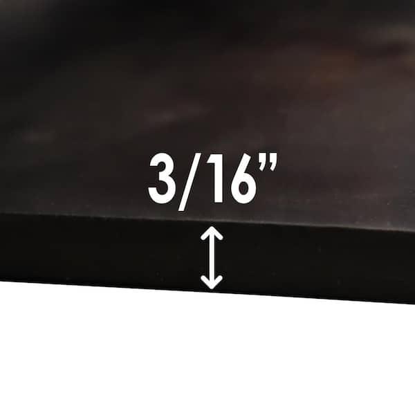 Nitrile Commercial Grade Rubber Sheet Black 60A 0.187 in. x 36 in. x 72 in.