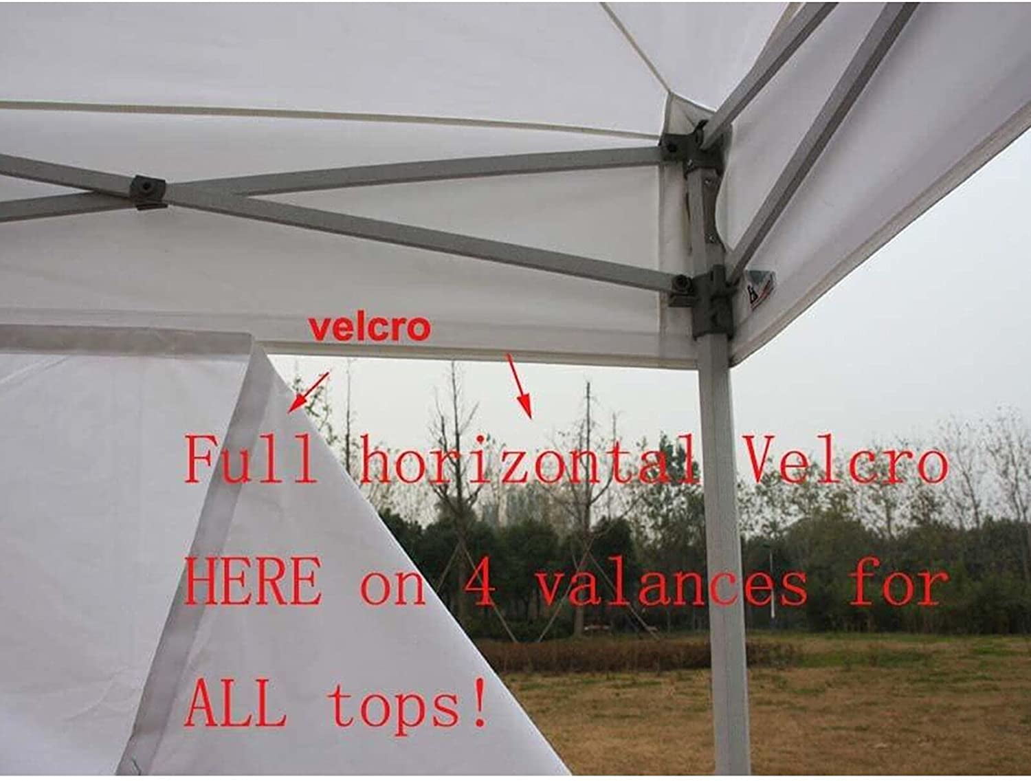 Eurmax 10x10 Zippered Walls for Canopy Tent,4 Pack Side Wall（10FT,White)