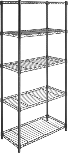Heavy Duty Shelf Garage Steel Metal Storage 5 Level Shelves Rack with Wheels