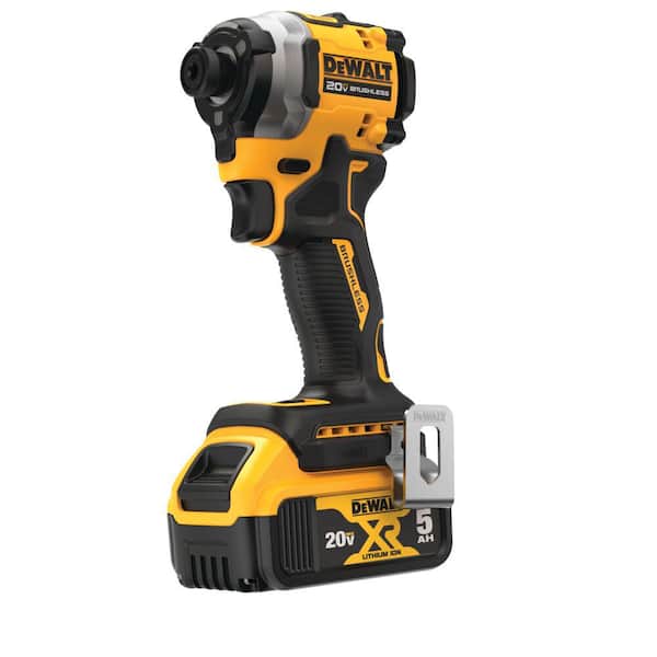 ATOMIC 20V MAX Lithium-Ion Cordless 1/4 in. Brushless Impact Driver Kit, 5 Ah Battery, Charger, and Bag