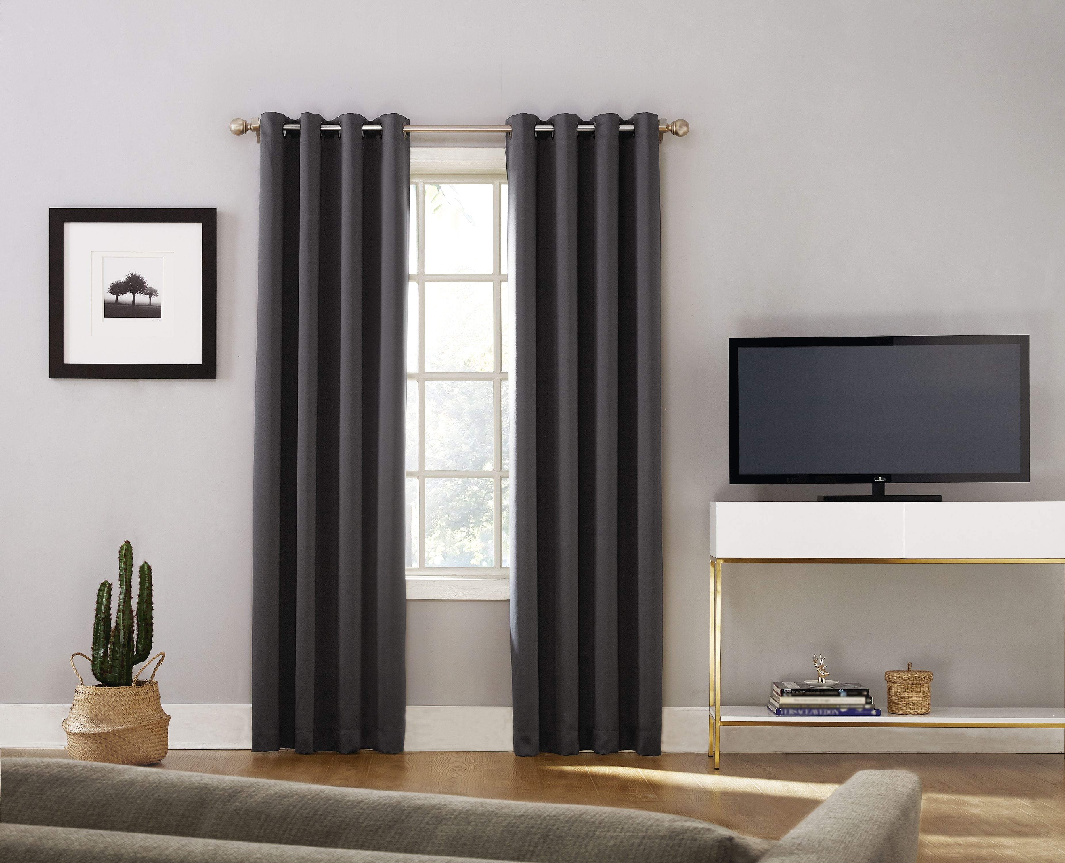 Sun Zero Oslo Theater Grade 100% Blackout Grommet Curtain Panel, 52