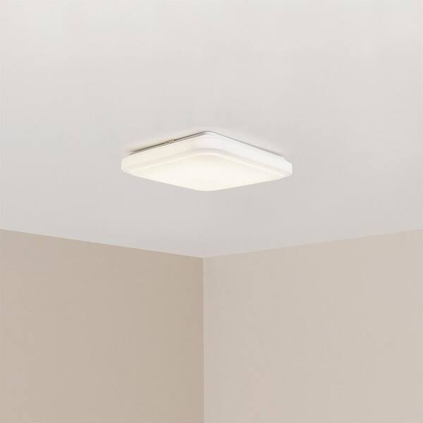12 in. Low Profile LED Flush Mount Square Closet Light Fixture 1100 Lumens 3000K 4000K 5000K Dimmable Hallway Stairwell
