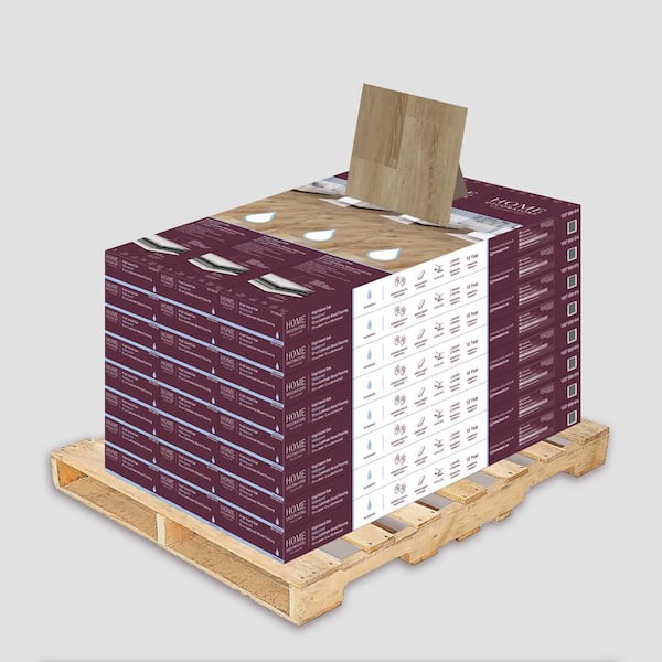 Virgil Island Oak 12 mm T x 8 in. W Waterproof Laminate Wood Flooring (382.6 sqft/pallet)