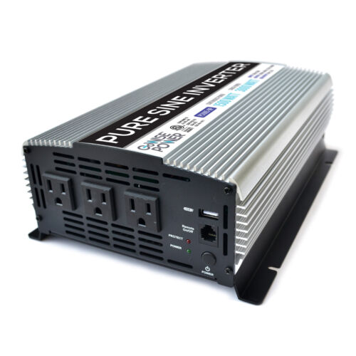 GoWISE Power 1500W/3000W Peak Pure Sine Wave Power Inverter with 3 AC Outlets