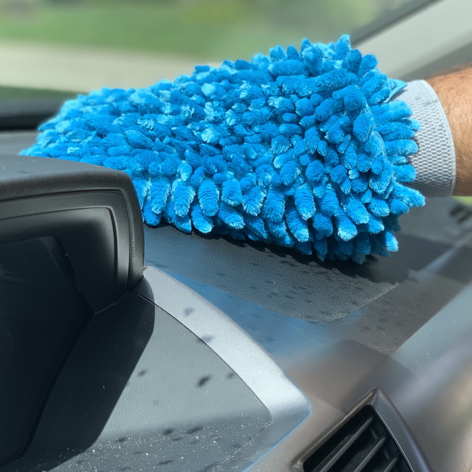 Auto Drive Car Wash Microfiber Mitt, Blue, 1 Count