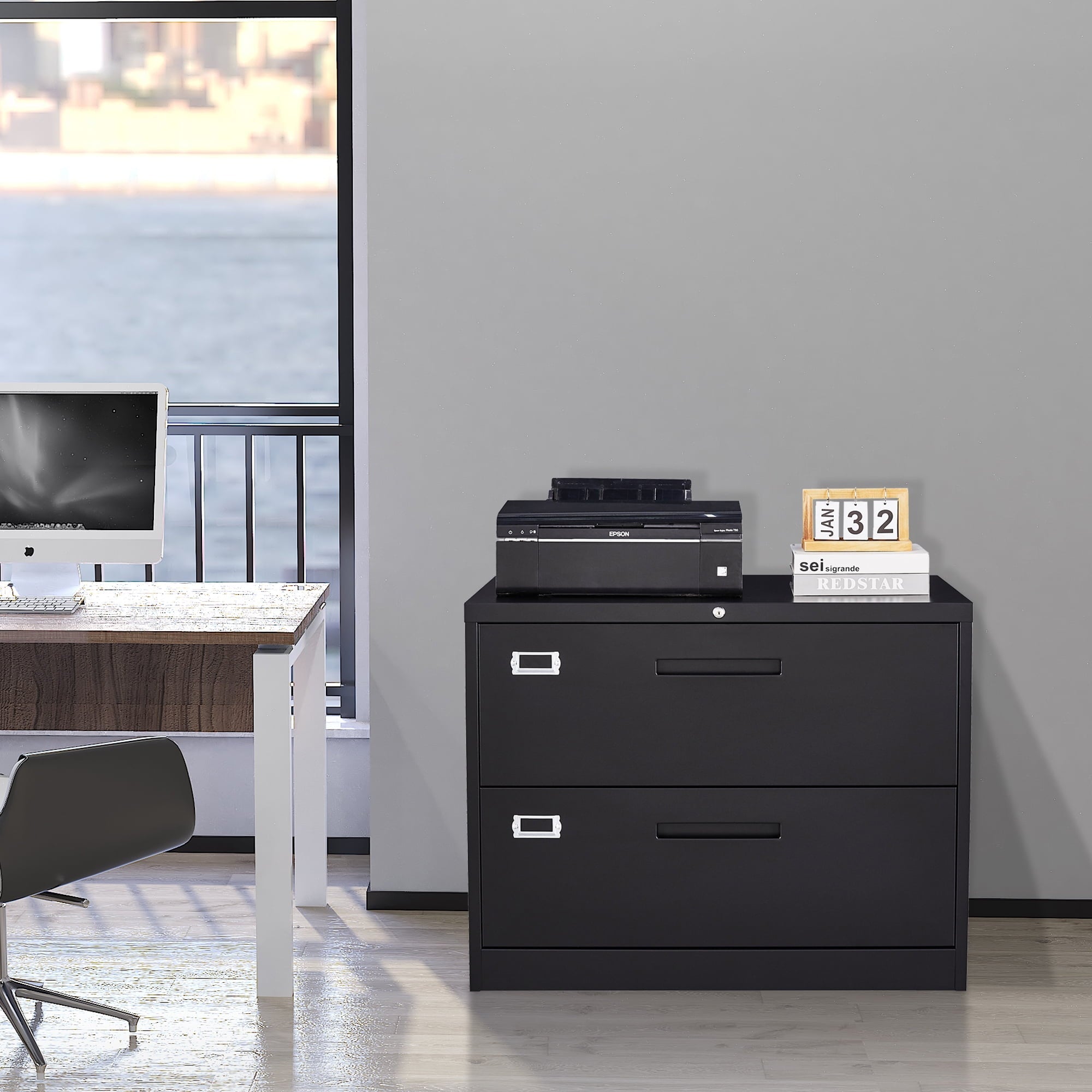 Fesbos Lateral File Cabinets with Lock,2 Drawer 36