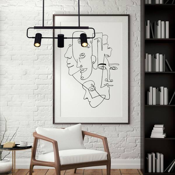 Marena 3-Light Matte Black Halogen Track Lighting Head