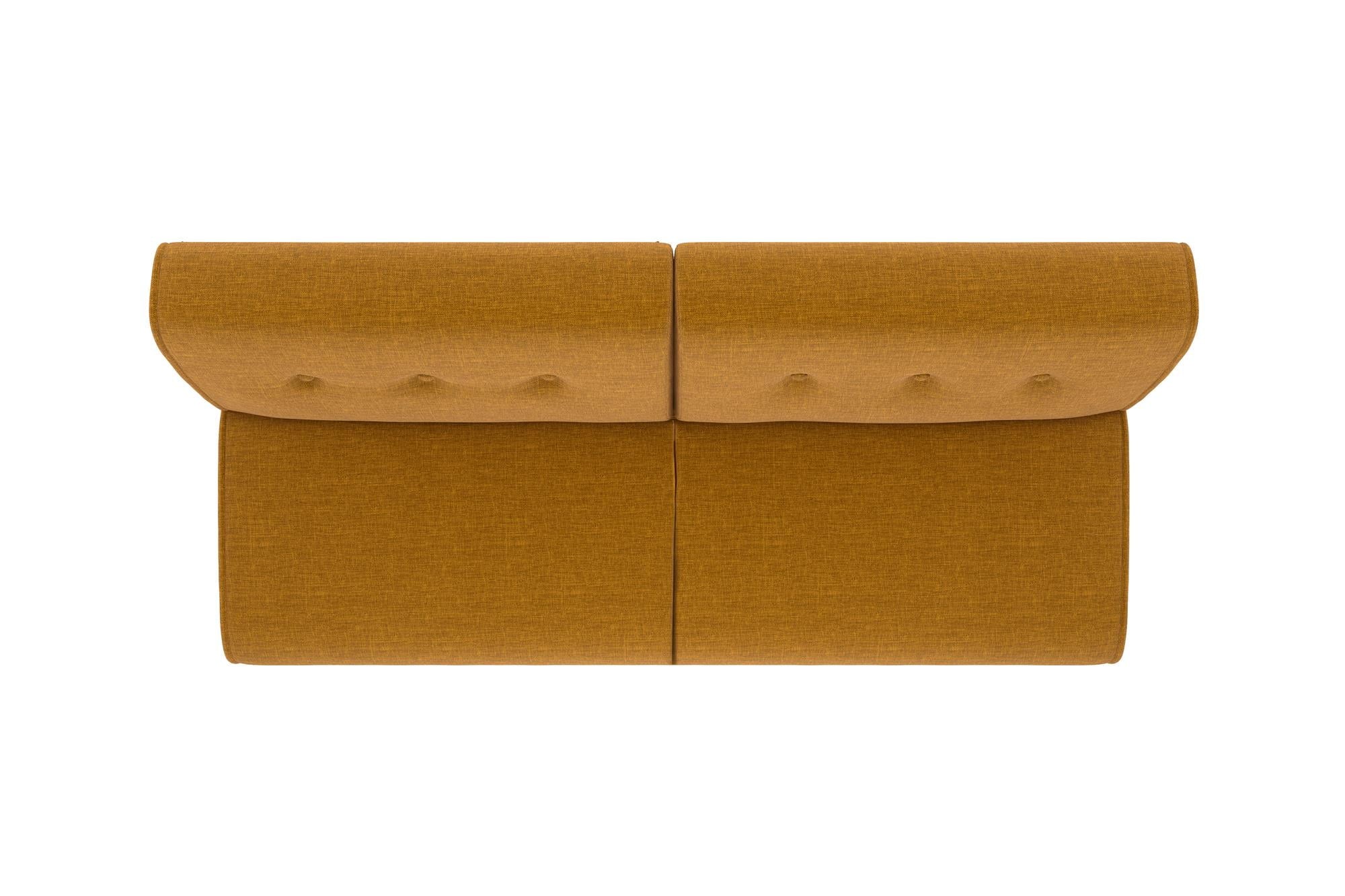 Novogratz Palm Springs Split Futon, Mustard Linen