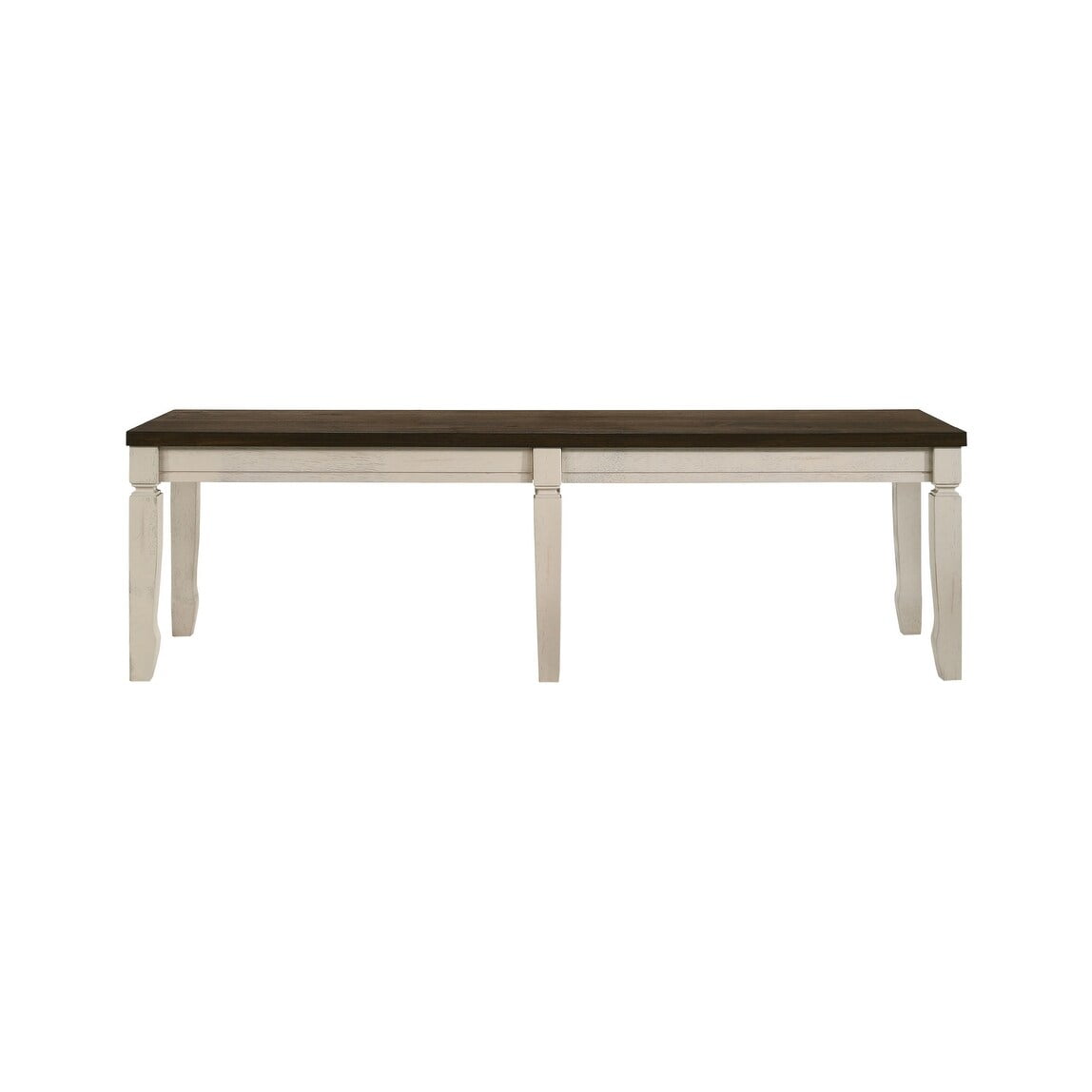 ACME Fedele Bench in Weathered Oak and Cream