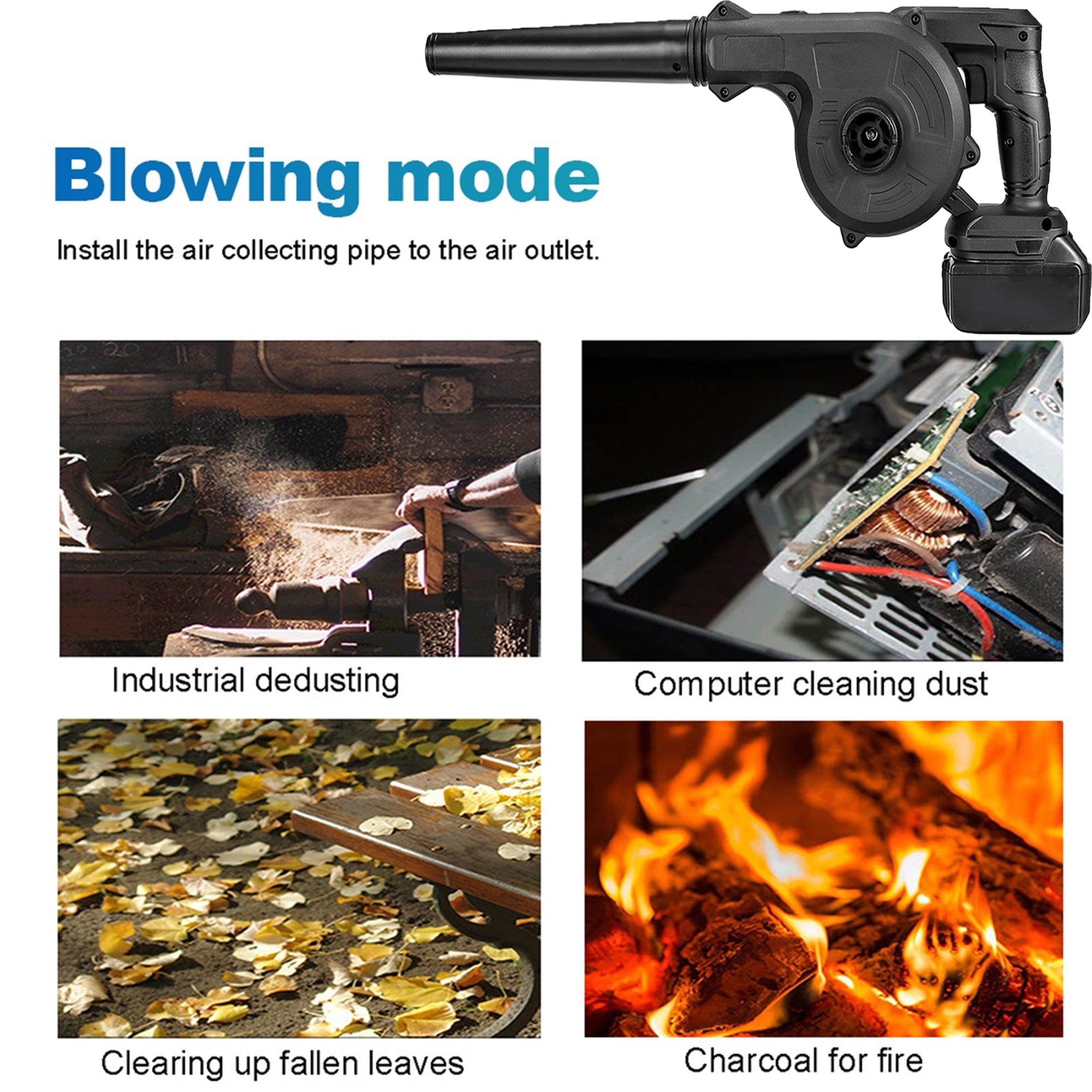 Yifecial Cordless Leaf Blower 21V Electric Mini Handheld Blower Lightweight Small Powerful Blower Battery Operated Air Leaf Blower For Lawn Care Yard Garden Dust Leaf