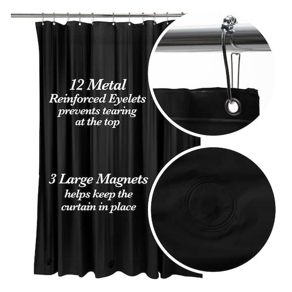 Heavy Weight Shower Liner in Black