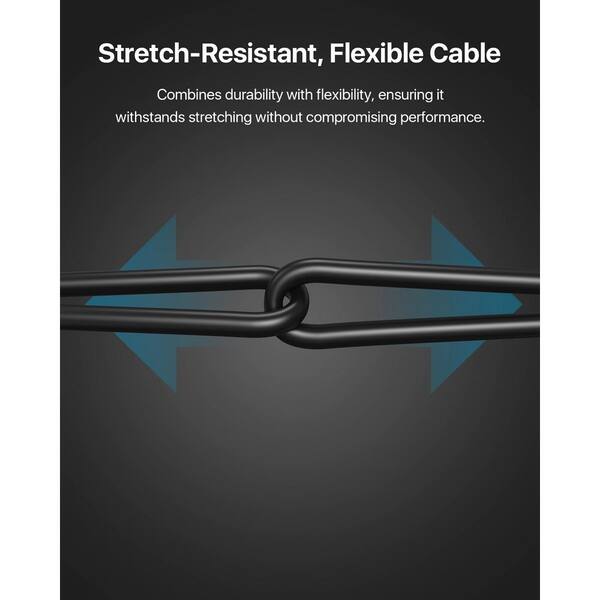 75 ft. Cat 6 UTP Ethernet Cable, 26AWG RJ45,550MHz Ethernet Cable, 1Gbps Transfer Speed, Black