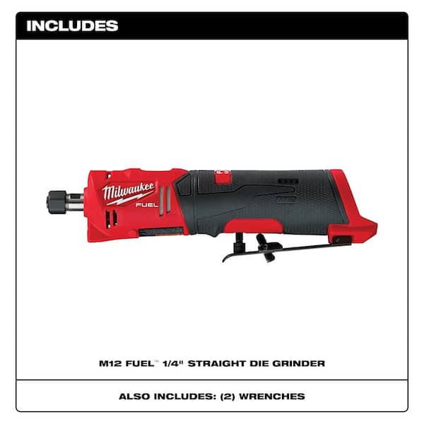 M12 FUEL 12V Lithium-Ion Brushless Cordless 1/4 in. Straight Die Grinder (Tool-Only)