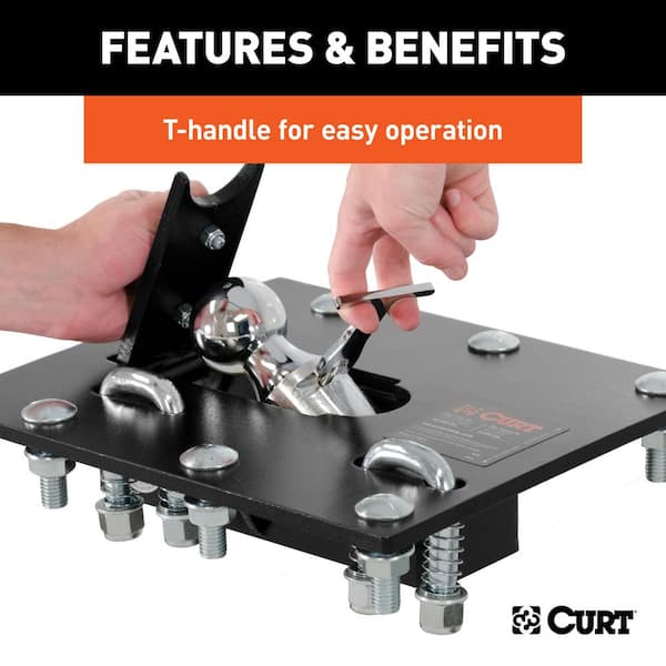 Over-Bed Folding Ball Gooseneck Hitch