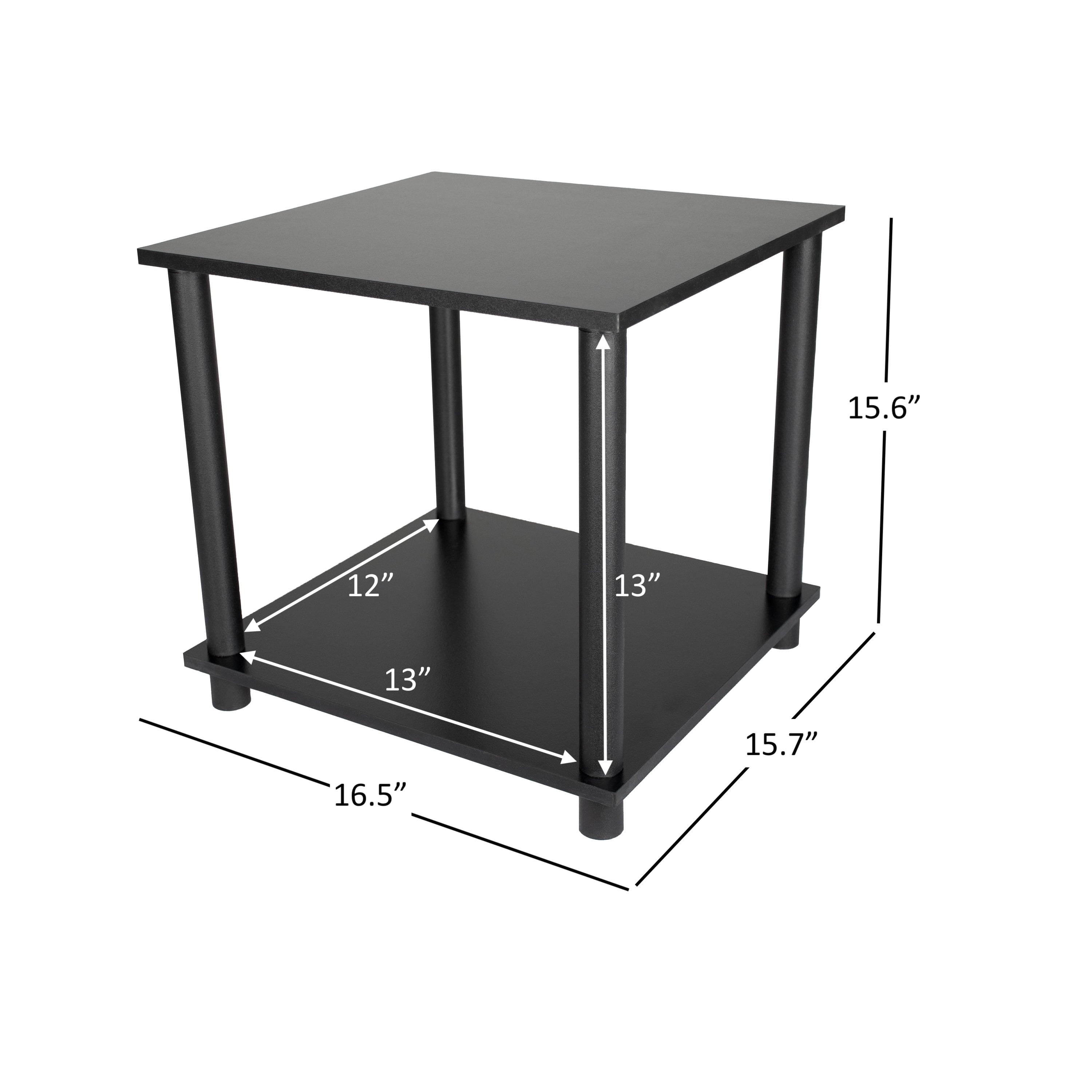 Mainstays No Tools End Tables, Solid Black, Set of 2
