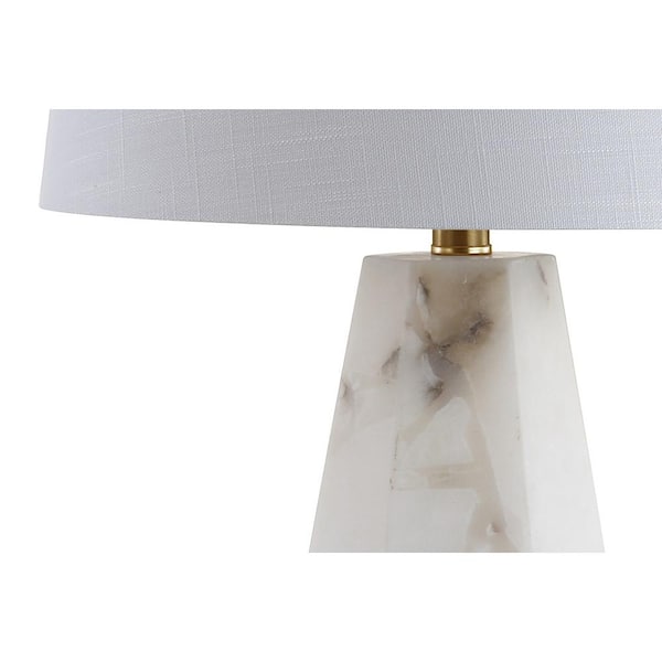 Xio 25.5 in. Alabaster LED Table Lamp, White