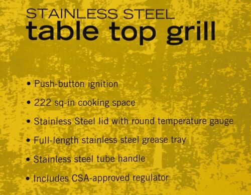 Cabela's SS Stainless Steel Tabletop Grill Propane NEW
