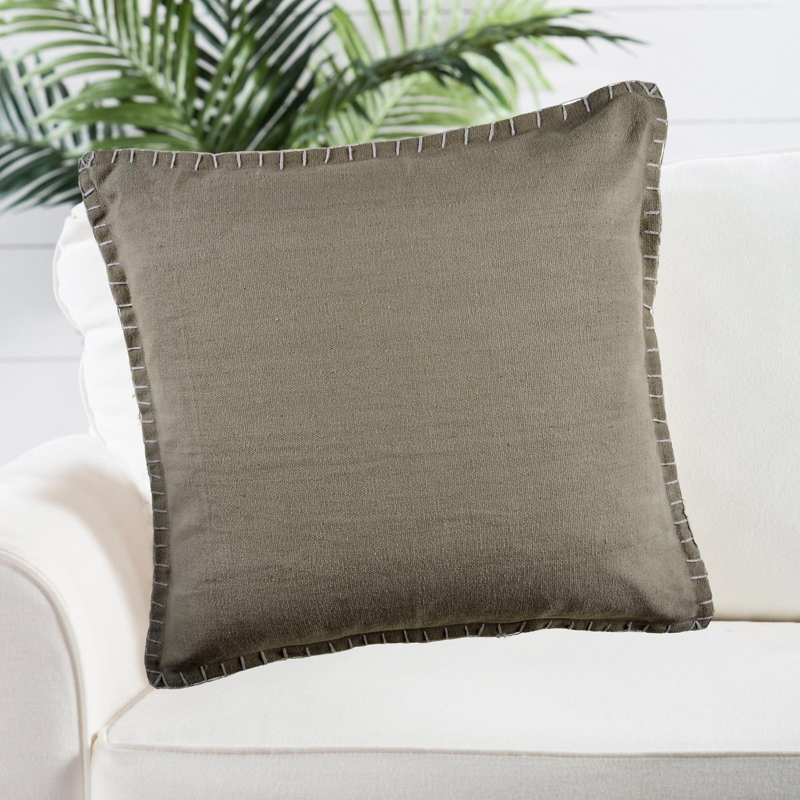 LR Home Embroidered Edged Throw Pillow