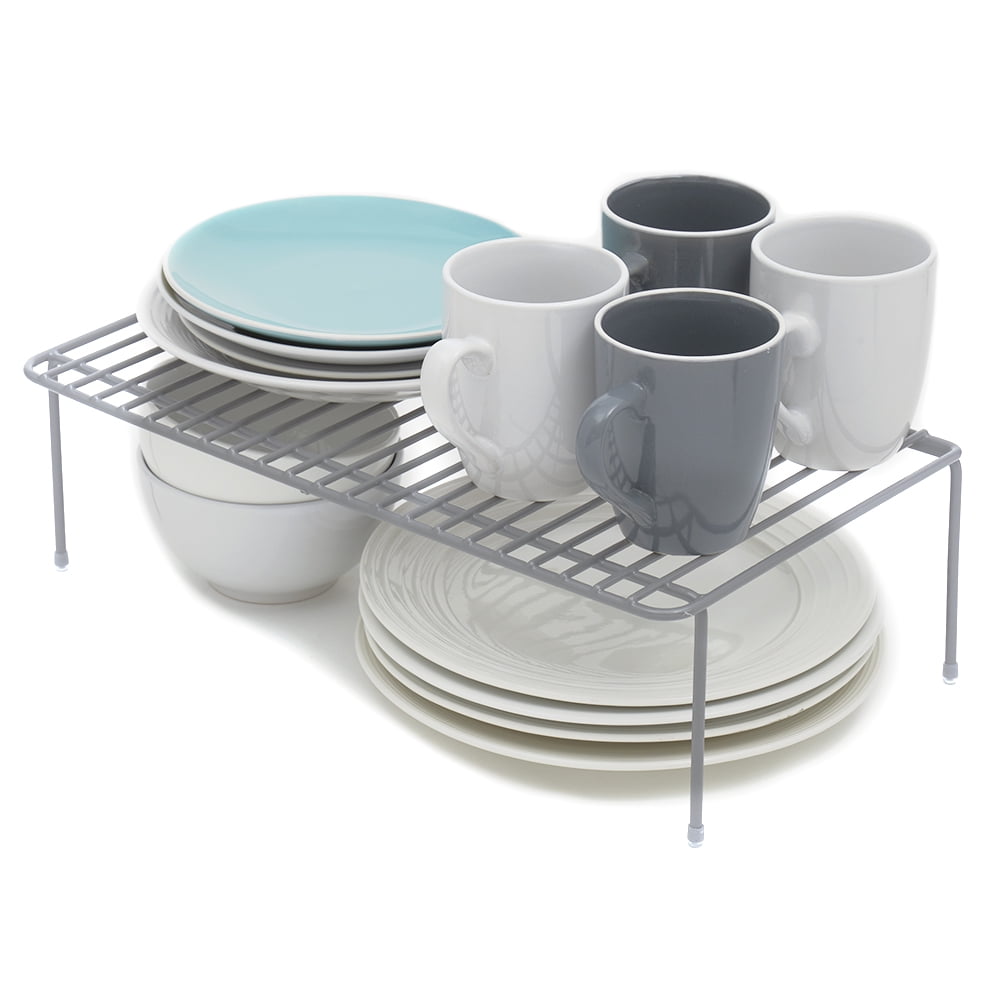 Home Basics Medium Heavy Weight Vinyl Coated Steel Helper Shelf, Silver