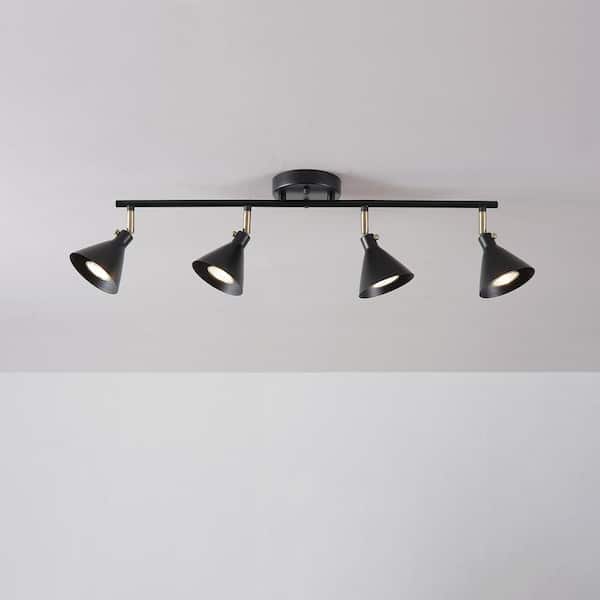 Tristan 2.17 ft. 4-Light Matte Black Linear Track Lighting Kit